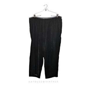 Talbots Velvet Pants 24W Petite Black Vintage 90s Cocktail Evening Holiday Party